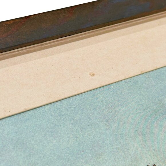 2 VTG Currier Ives Framed Prints Village Blacksmith - Old Grist Mill 15x10.5 In - Picture 13 of 13